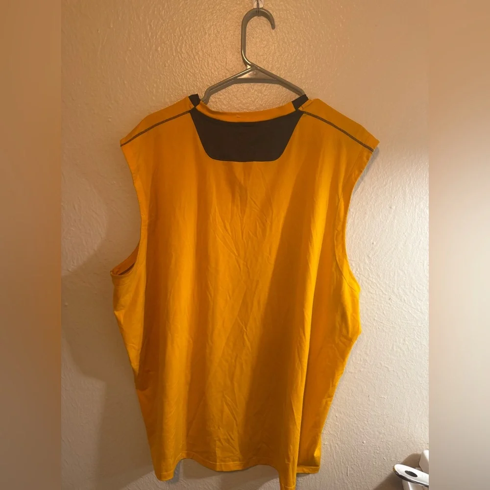 North Face Men's Yellow Athletic Tank top